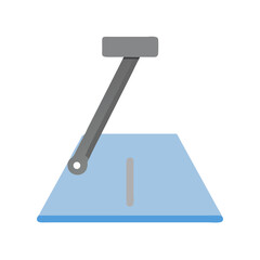 Abstract flat illustration of industrial light fixture on White