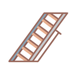 Minimalist ladder vector image on a dark background
