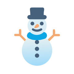 Simple snowman illustration against black background for holiday designs