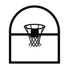 Basketball Hoop Silhouette Set Clipart