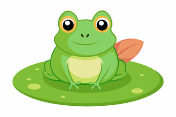 Fototapeta premium green frog on a white background