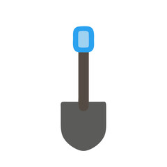 Simplified Spade Illustration Isolated on White Background Artwork