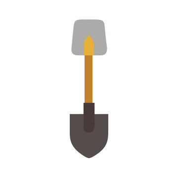 recommend clip art: Minimalist shovel illustration tool for gardening and construction tasks