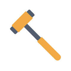Rubber mallet illustration with geometric design on White Background