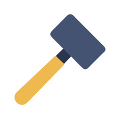 Flat vector image of a rubber mallet tool