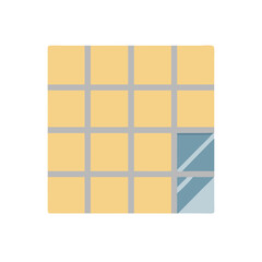 Simple grid filled with tan squares and grey bars