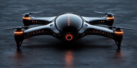 Innovative drone technology showcase high-tech product futuristic design