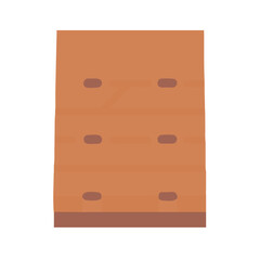 Illustration of a brown bee house on White Background