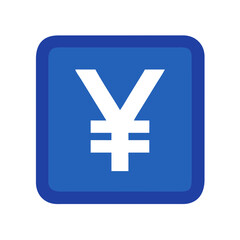Obraz premium Yen currency symbol icon in modern flat design style
