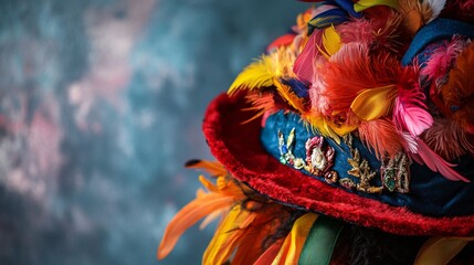 Close-up Ornate Tyrolean Hat Vibes: Stylish Cultural Headwear Photography