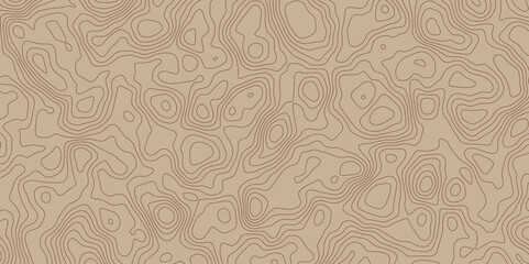  topographic map featuring brown background and color contour lines arranged in a seamless pattern, showcasing elevation and terrain variations.
