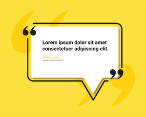 Quote, infographic. Social media post template designs for quotes. Empty speech bubbles, quote bubbles and text box. Editable Template.