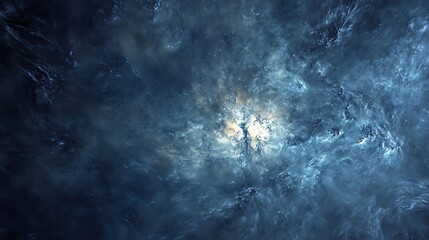 Obraz premium Ethereal Texture with Clouds, Light Streaks, Light Blue Color Wash, Airy and Heavenly