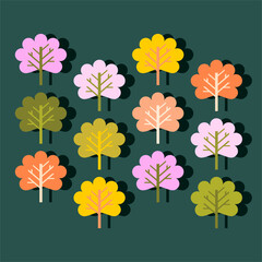 Colorful autumn trees