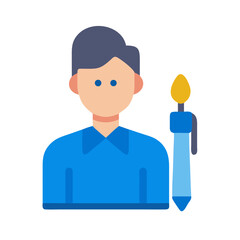 Creative professional with a pen, author or writer