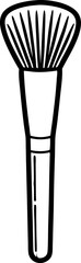 single makeup brash  line art  Isolate on white and black  