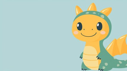 Obraz premium Cute Dragon Cartoon Illustration (32)