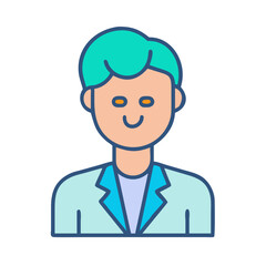 Modern avatar of a professional with teal hair