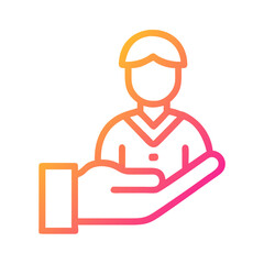 Support, assistance, care, help, protection, and service icon