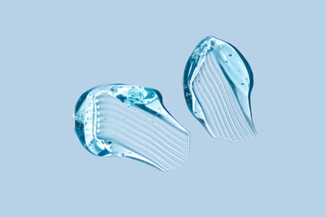 Blue gel texture with smooth reflective patterns