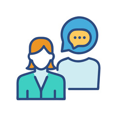 Digital Communication Icon: Chat, Conversation, and Online Interaction