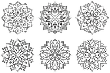 Editable Mandala Vector Bundle: Ideal for Meditation and Craft Projects