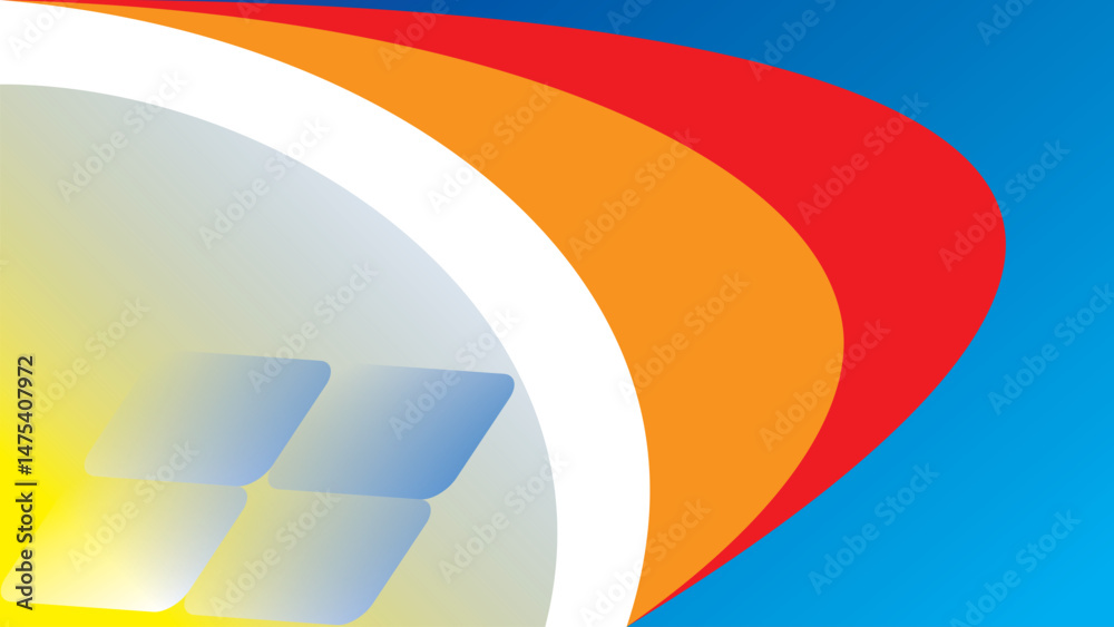 Fototapete modern abstract geometric background with gradient shapes vector illustration. minimalist gradient a