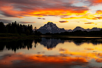 Grand Teton Coucher de soleil