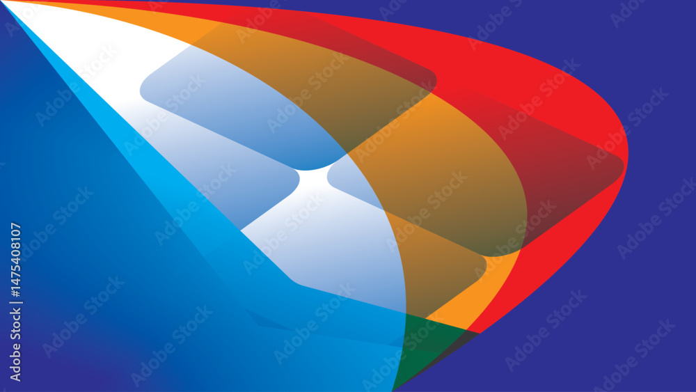 Fototapete modern abstract geometric background with gradient shapes vector illustration. minimalist gradient a