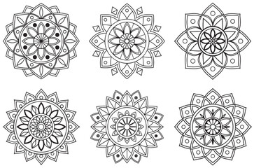 Editable Mandala Vector Bundle: Ideal for Meditation and Craft Projects