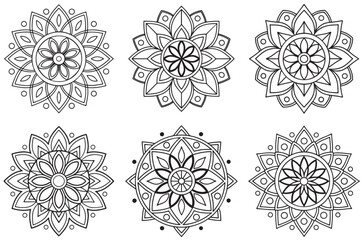 Editable Mandala Vector Bundle: Ideal for Meditation and Craft Projects