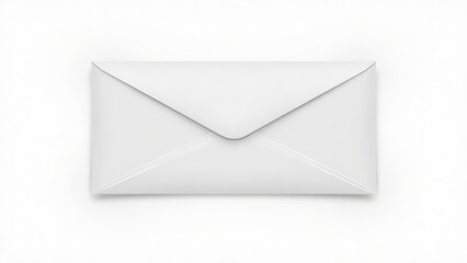 White Blank Invitation Envelope Mockup on White Background, Stationery Template