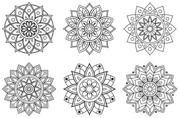 Editable Mandala Vector Bundle: Ideal for Meditation and Craft Projects