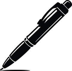 Pen Silhouette Set | Classic Writing Tools Vector Collection Pen Icons Silhouette Pack | Stationery, Writing, Office Supplies