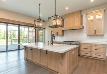 Modern farmhouse kitchen with stunning natural light.