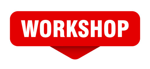 workshop sticker. workshop sign on transparent background