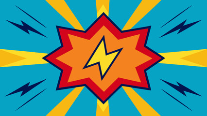 Fototapeta premium Bright Comic Boom Scene with Layered Pop Art Elements – Vector template for ad, covers, posters.