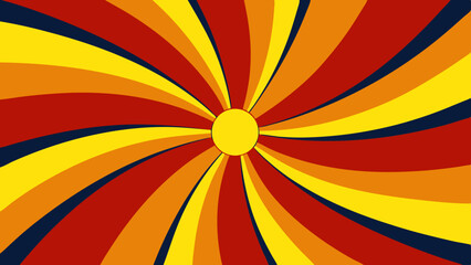 Dynamic Comic Panel Background with Swirl Rays - Vector template for ad, covers, posters