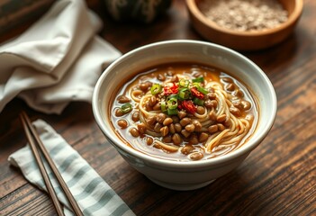 Photorealistic image of Lentil Vegan Ramen