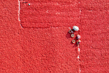  Farmers selecting Red Chilies Drying moment Under sun.