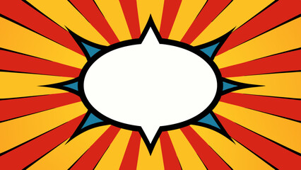 Vintage Pop Art Backdrop with Comic Explosion &ndash; Vector template for ad, covers, posters.