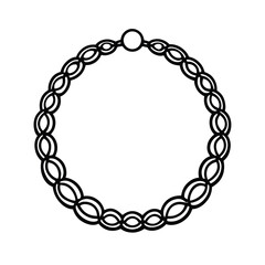 round frame on white background