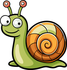 funny snail cartoon