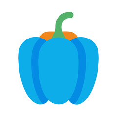 Blue Bell Pepper Isolated on Black Background Illustration