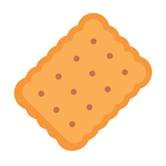 Illustration of a Single Cracker on Black Background