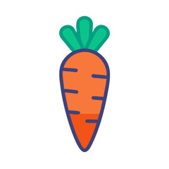 Cartoon carrot vector art on a black background