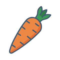 Cartoon Carrot Illustration: Healthy Food and Vegetable Icon