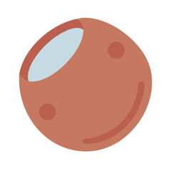 Cartoon Illustration of a planet on a black background