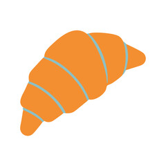 Cartoon Croissant Illustration - Baking and Breakfast Pastry