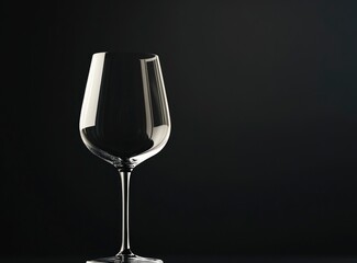 Elegant Wine Glass on Dark Background